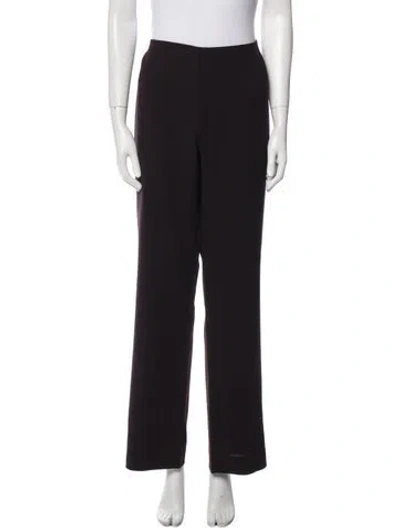 Pre-owned Akris Wool Straight Leg Pants In Brown