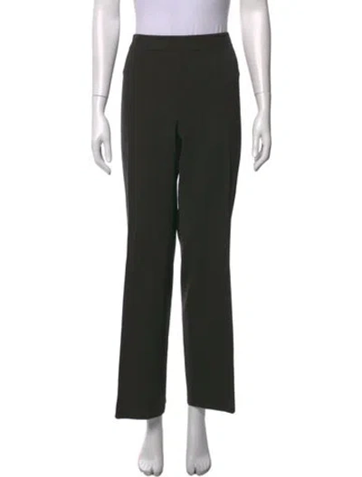 Pre-owned Akris Wool Straight Leg Pants In Brown