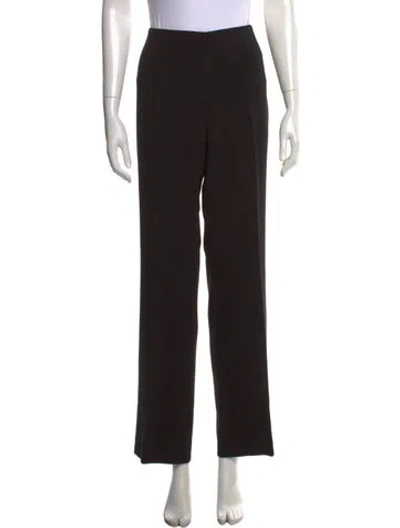 Pre-owned Akris Wool Straight Leg Pants In Brown