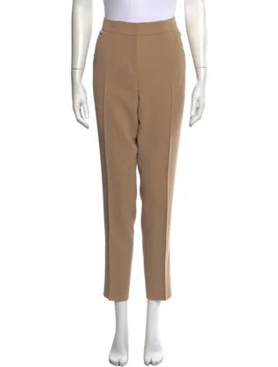 Pre-owned Akris Wool Straight Leg Pants In Brown