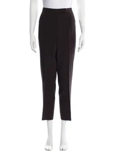 Pre-owned Akris Wool Straight Leg Pants In Brown