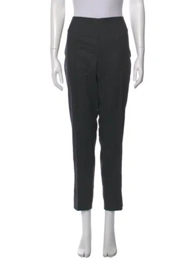 Pre-owned Akris Wool Straight Leg Pants In Gray
