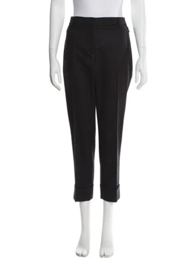 Pre-owned Akris Wool Straight Leg Pants In Gray