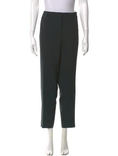 Pre-owned Akris Wool Straight Leg Pants In Gray