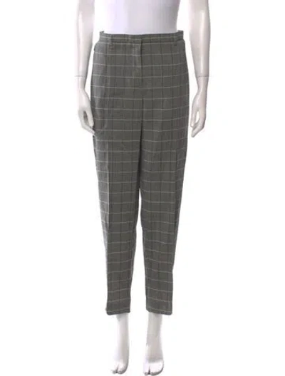 Pre-owned Akris Wool Straight Leg Pants In Gray