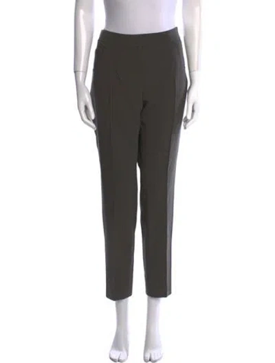 Pre-owned Akris Wool Straight Leg Pants In Gray