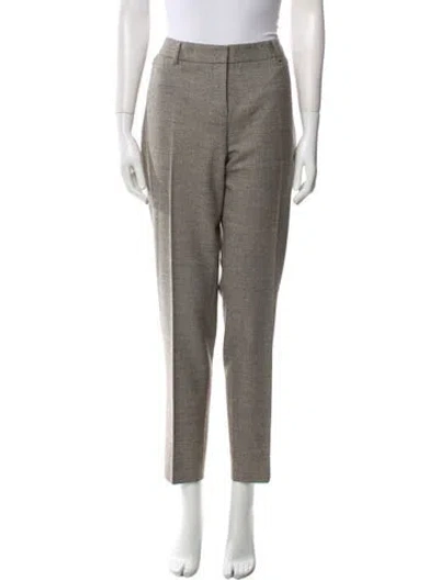 Pre-owned Akris Wool Straight Leg Pants In Gray