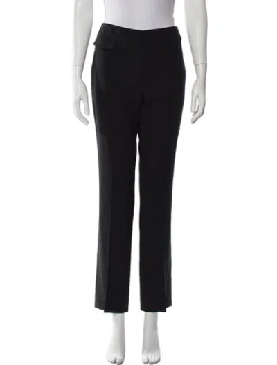 Pre-owned Akris Wool Straight Leg Pants In Gray