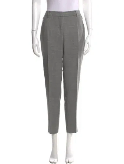 Pre-owned Akris Wool Straight Leg Pants In Gray