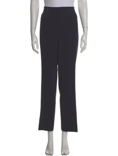 Pre-owned Akris Wool Straight Leg Pants In Gray