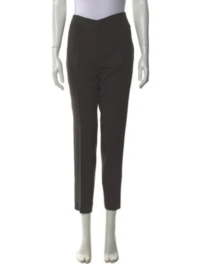 Pre-owned Akris Wool Straight Leg Pants In Gray