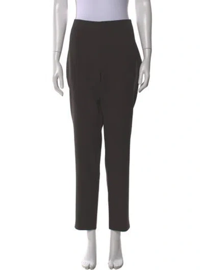 Pre-owned Akris Wool Straight Leg Pants In Gray