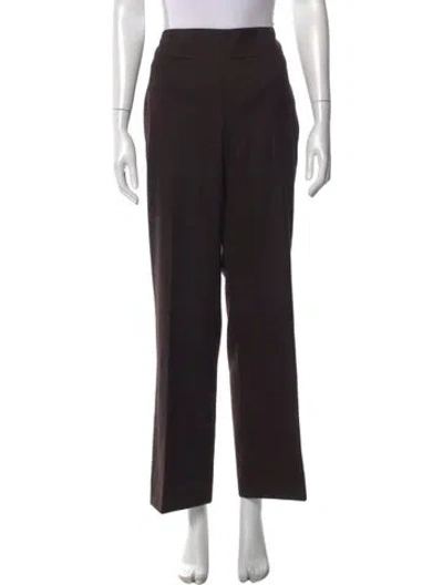 Pre-owned Akris Wool Straight Leg Pants In Gray