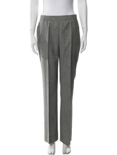 Pre-owned Akris Wool Straight Leg Pants In Gray