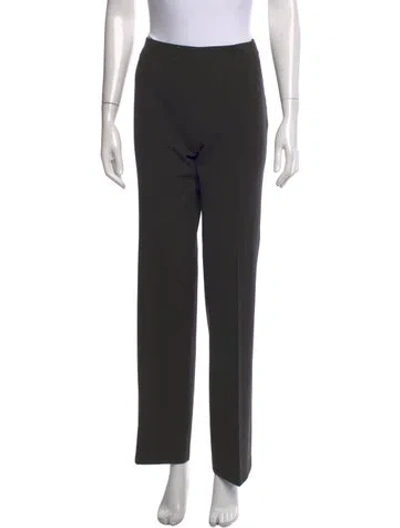 Pre-owned Akris Wool Straight Leg Pants In Gray
