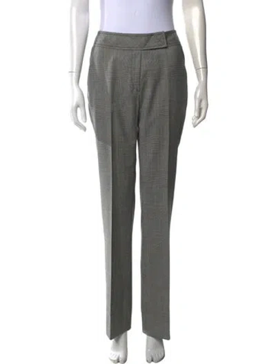 Pre-owned Akris Wool Straight Leg Pants In Gray