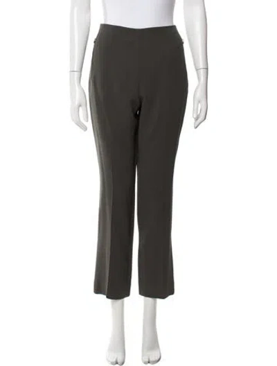 Pre-owned Akris Wool Straight Leg Pants In Gray