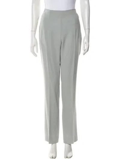 Pre-owned Akris Wool Straight Leg Pants In Gray