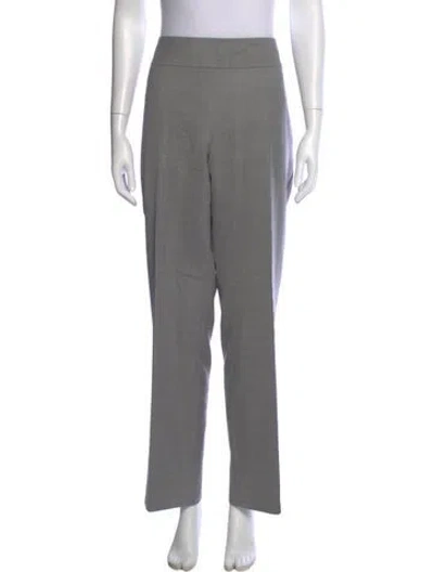 Pre-owned Akris Wool Straight Leg Pants In Gray