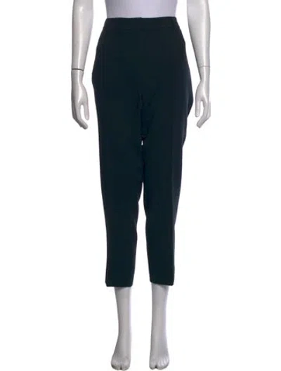 Pre-owned Akris Wool Straight Leg Pants In Green