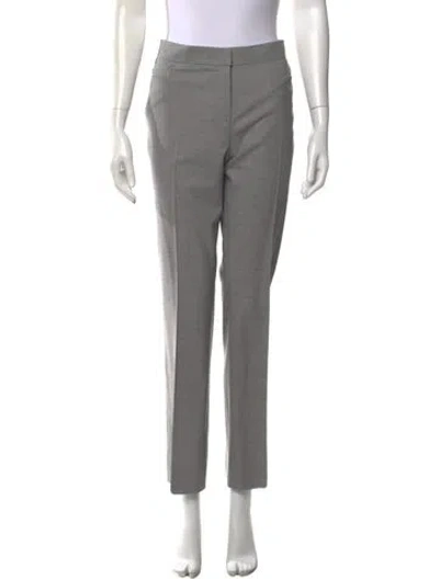 Pre-owned Akris Wool Straight Leg Pants In Grey