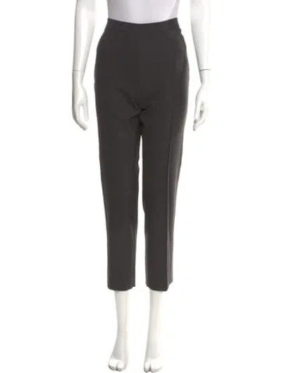 Pre-owned Akris Wool Straight Leg Pants In Grey
