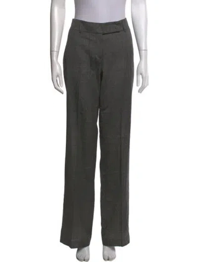 Pre-owned Akris Wool Straight Leg Pants In Grey