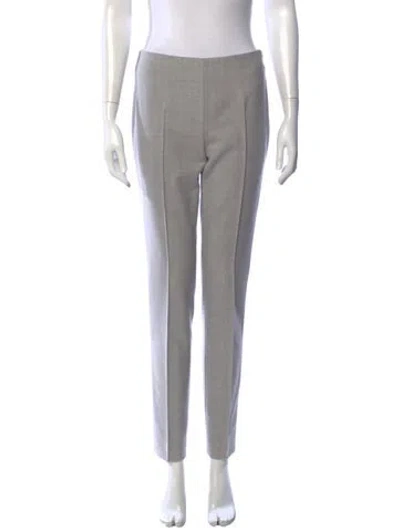 Pre-owned Akris Wool Straight Leg Pants In Grey