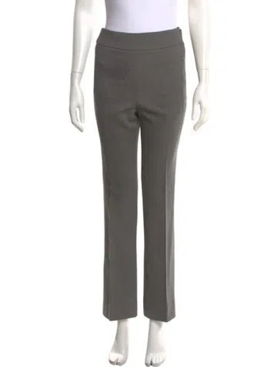 Pre-owned Akris Wool Straight Leg Pants In Grey