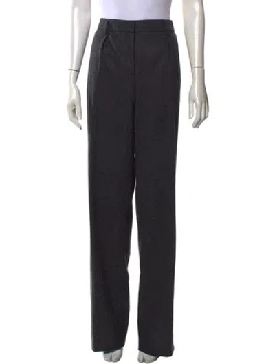 Pre-owned Akris Wool Straight Leg Pants In Grey