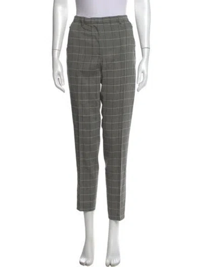 Pre-owned Akris Wool Straight Leg Pants In Grey