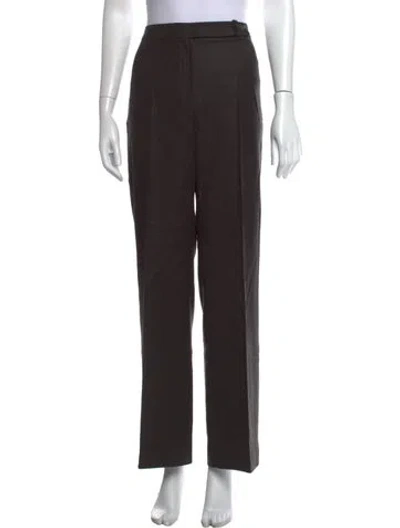 Pre-owned Akris Wool Straight Leg Pants In Grey