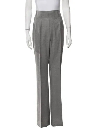Pre-owned Akris Wool Straight Leg Pants In Grey