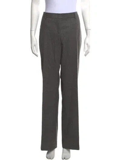 Pre-owned Akris Wool Straight Leg Pants In Grey