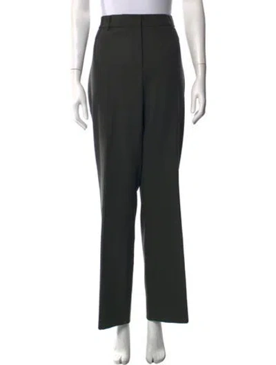 Pre-owned Akris Wool Straight Leg Pants In Grey