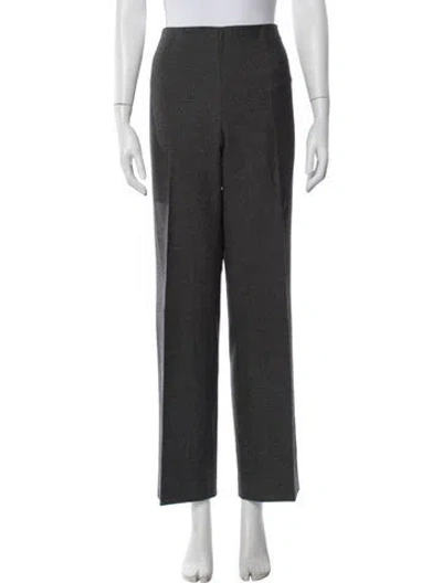 Pre-owned Akris Wool Straight Leg Pants In Grey