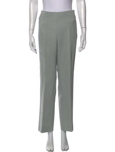 Pre-owned Akris Wool Straight Leg Pants In Grey