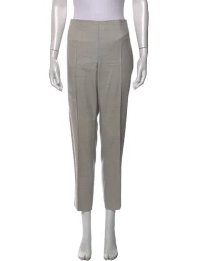 Pre-owned Akris Wool Straight Leg Pants In Grey