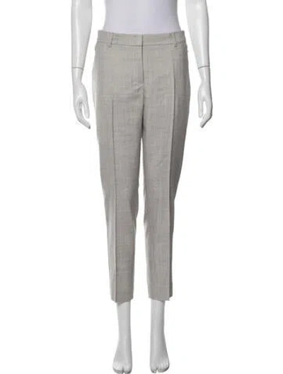 Pre-owned Akris Wool Straight Leg Pants In Grey