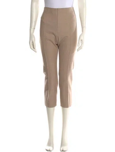 Pre-owned Akris Wool Straight Leg Pants In Neutral