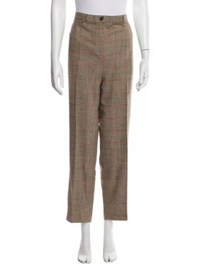 Pre-owned Akris Wool Straight Leg Pants In Neutral