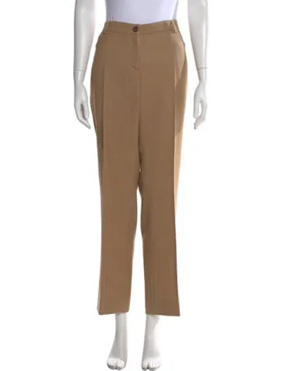 Pre-owned Akris Wool Straight Leg Pants In Neutral