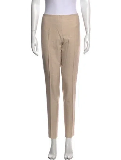 Pre-owned Akris Wool Straight Leg Pants In Neutral