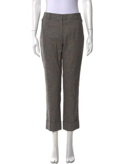 Pre-owned Akris Wool Straight Leg Pants In Neutral