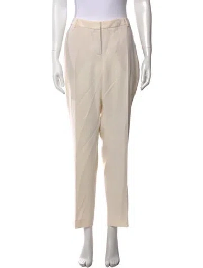 Pre-owned Akris Wool Straight Leg Pants In Neutral
