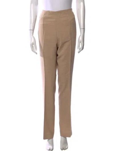 Pre-owned Akris Wool Straight Leg Pants In Neutral