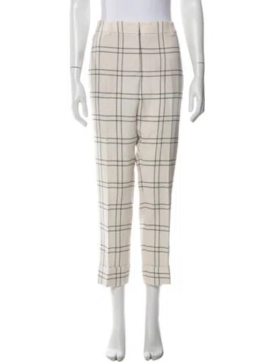 Pre-owned Akris Wool Straight Leg Pants In Neutral