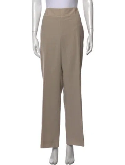 Pre-owned Akris Wool Straight Leg Pants In Neutral