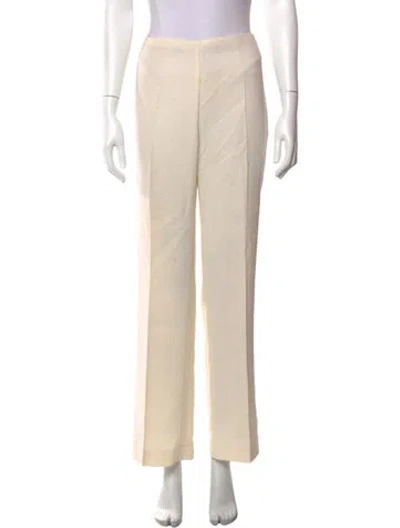Pre-owned Akris Wool Straight Leg Pants In Neutrals