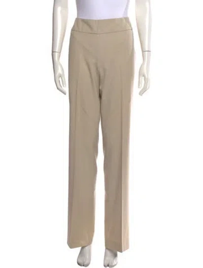 Pre-owned Akris Wool Straight Leg Pants In Neutrals